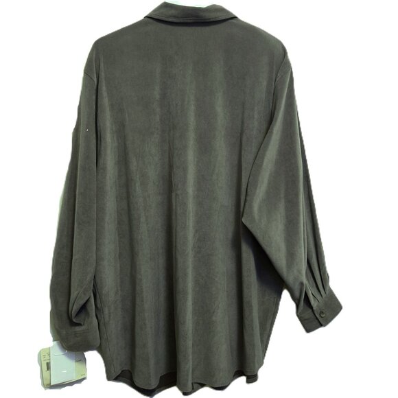 Monterey by Koret Pine Green Long Sleeve Button-Down Collared Shirt - Picture 5 of 5